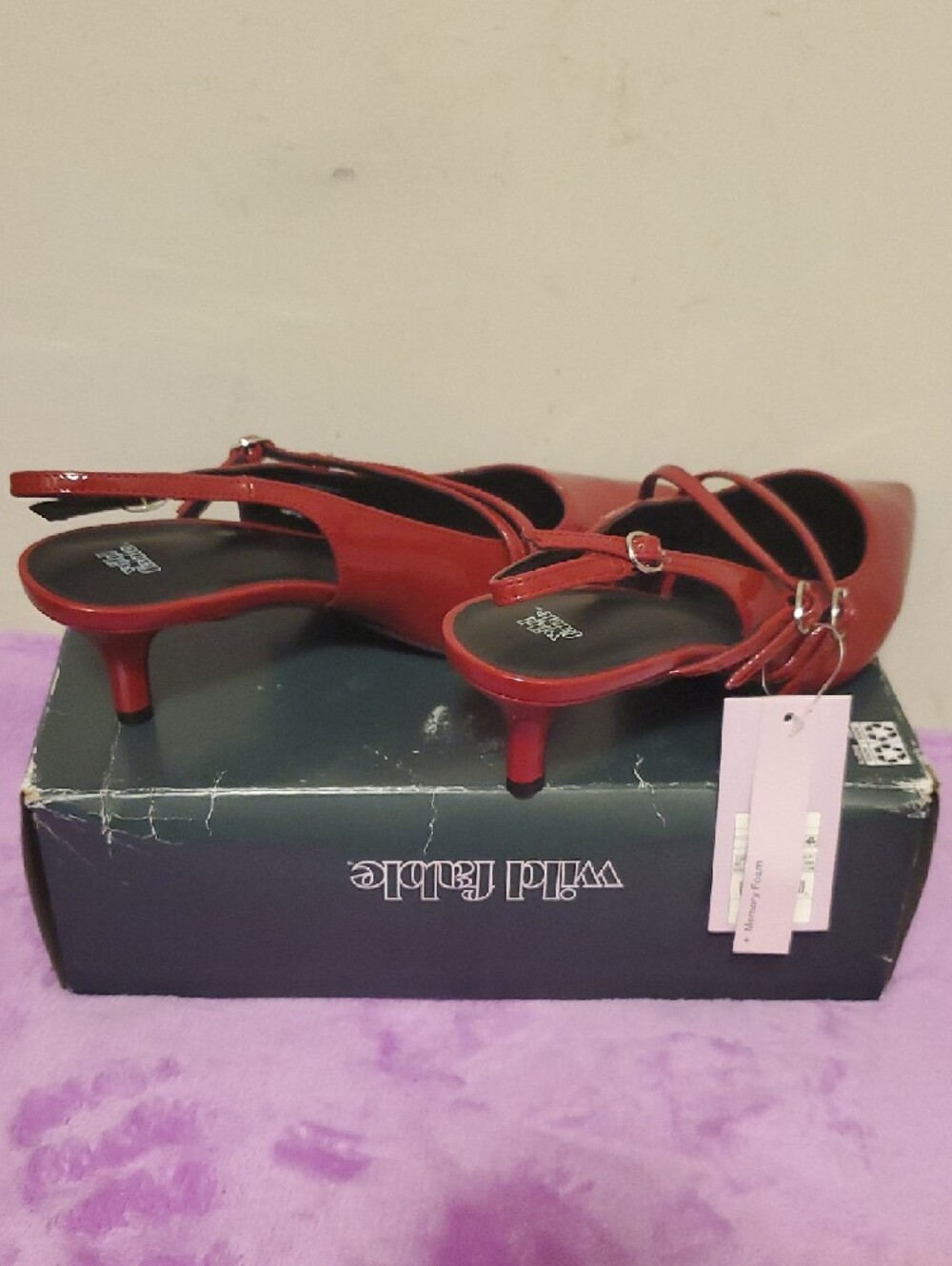 wild fable Red Pointed-Toe Double-Strap Mary Jane Flats - Picture 5 of 5